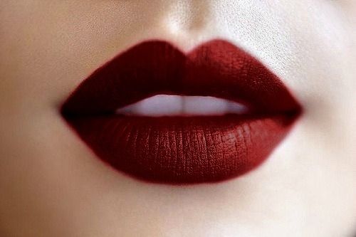 Dark red lips fashion lips red makeup pretty lipstick model full