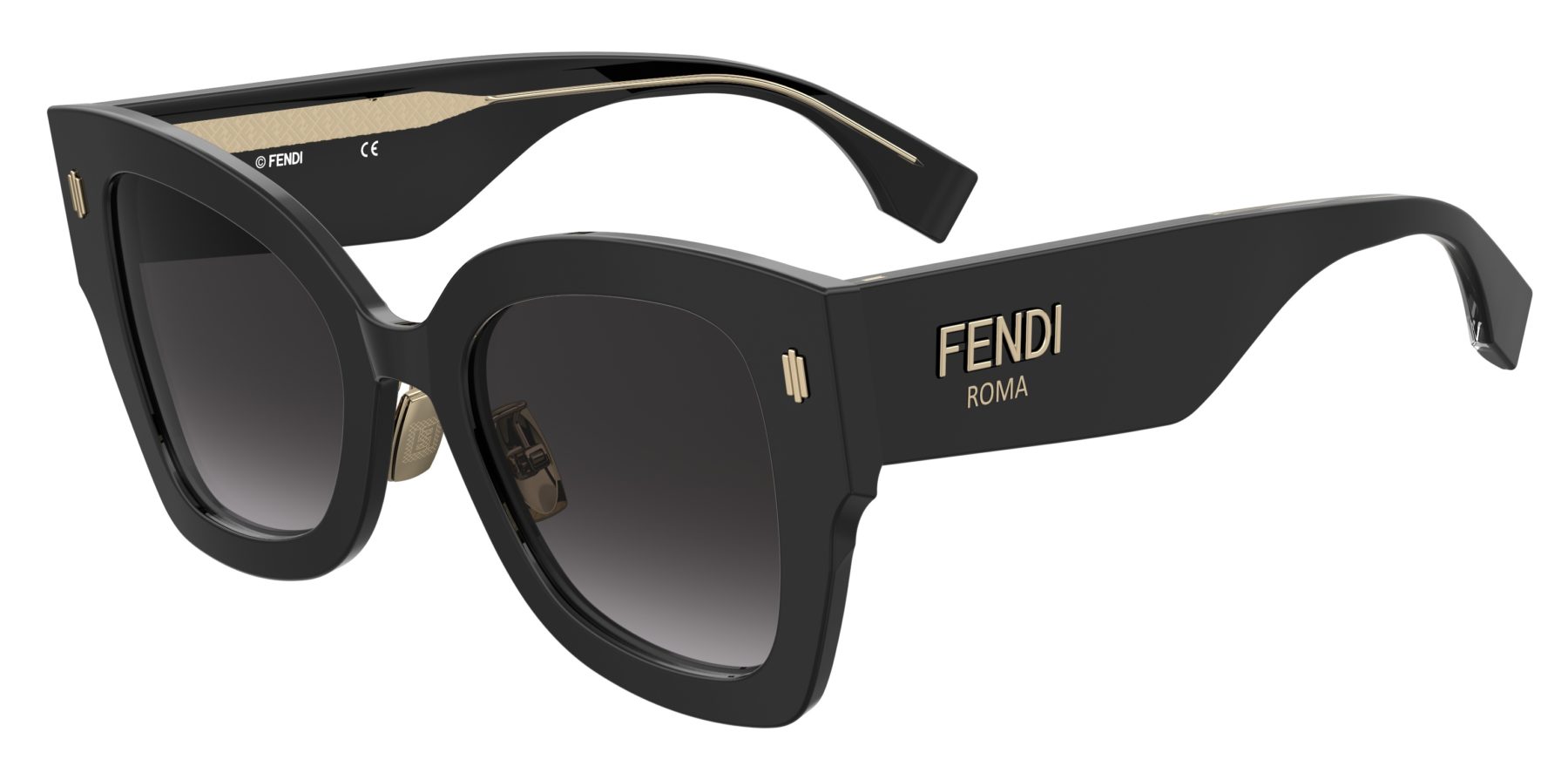 FENDI EYEWEAR Fendi First oversized square-frame gold-tone sunglasses ...