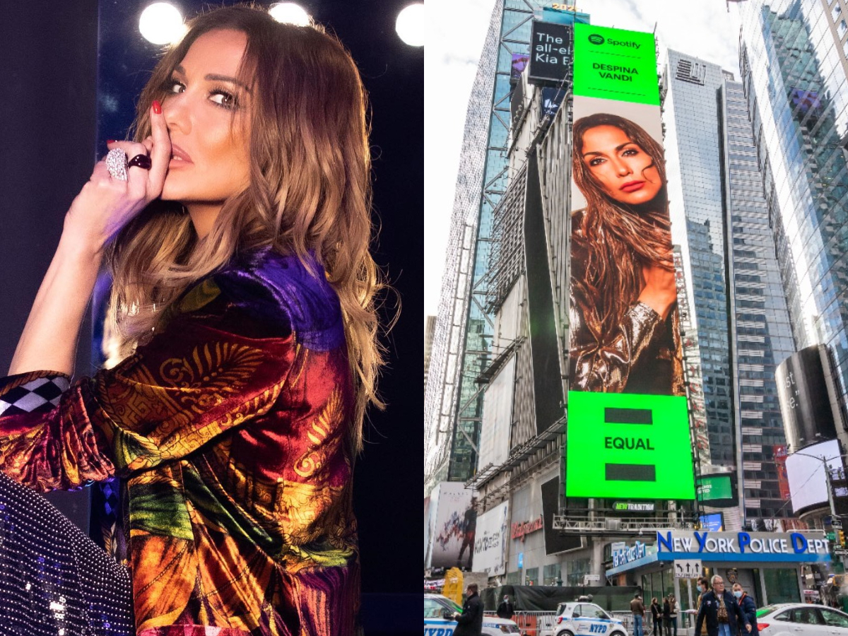 Η Δέσποινα Βανδή μπήκε σε billboard στην Times Square της Νέας Υόρκης