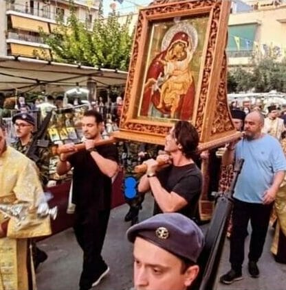 Οικονομόπουλος - Σταθοκωστόπουλος: Συμμετείχαν σε λιτανεία της εικόνας της Παναγίας της Παρηγορήτριας