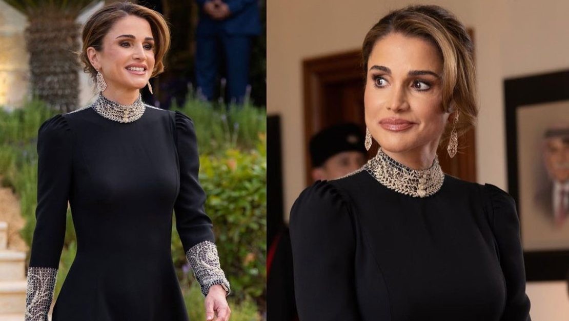 Βασίλισσα Ράνια της Ιορδανίας: Με μαύρο φόρεμα Dior στον γάμο του γιου της